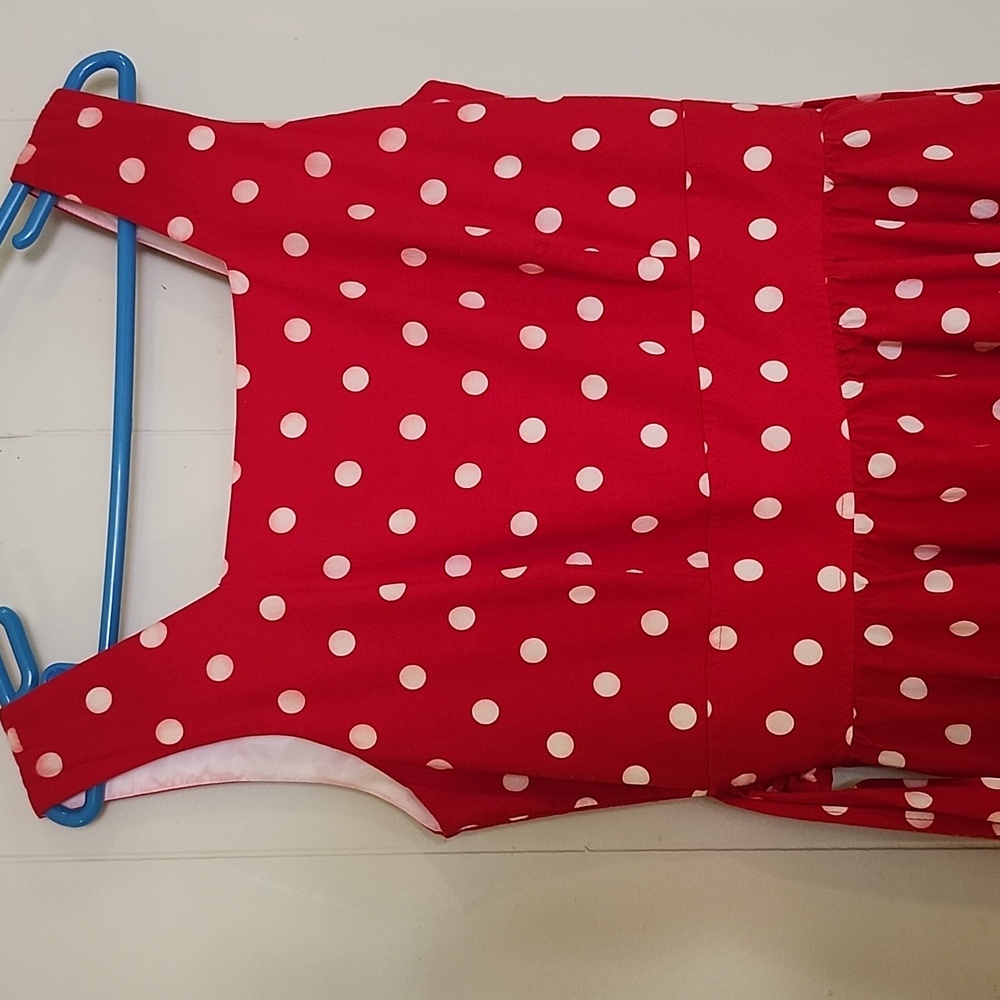 Leslie Lucks Red Polka Dot Dress - Picture 7 of 12